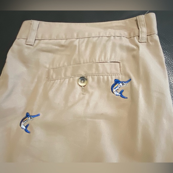 Island Republic Men’s Tan Shorts Embroidered With Fish Cruise Beach Sz 42 - Picture 8 of 14